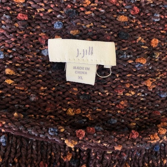 J. Jill Women's Sweater Size XL Chunky Knit Tunic Confetti Oversized Long Sleeve - Picture 3 of 10